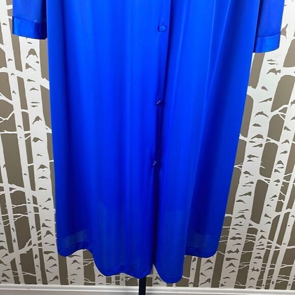 Vanity Fair Vintage House Dress Robe 40 Cobalt Blue - Picture 8 of 14
